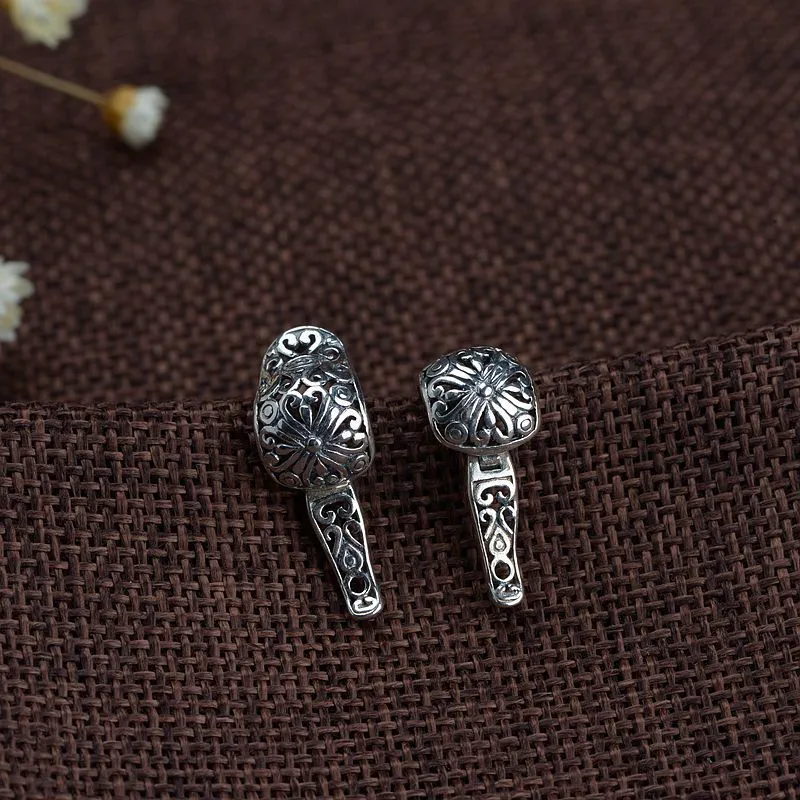 Simple Cut-out Women's Silver Earrings - Grocery