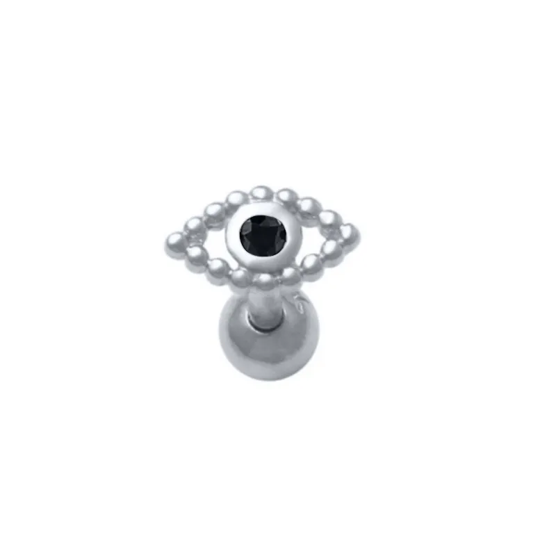 Bohemian Style Sterling Silver Eye-shaped Earrings - Grocery