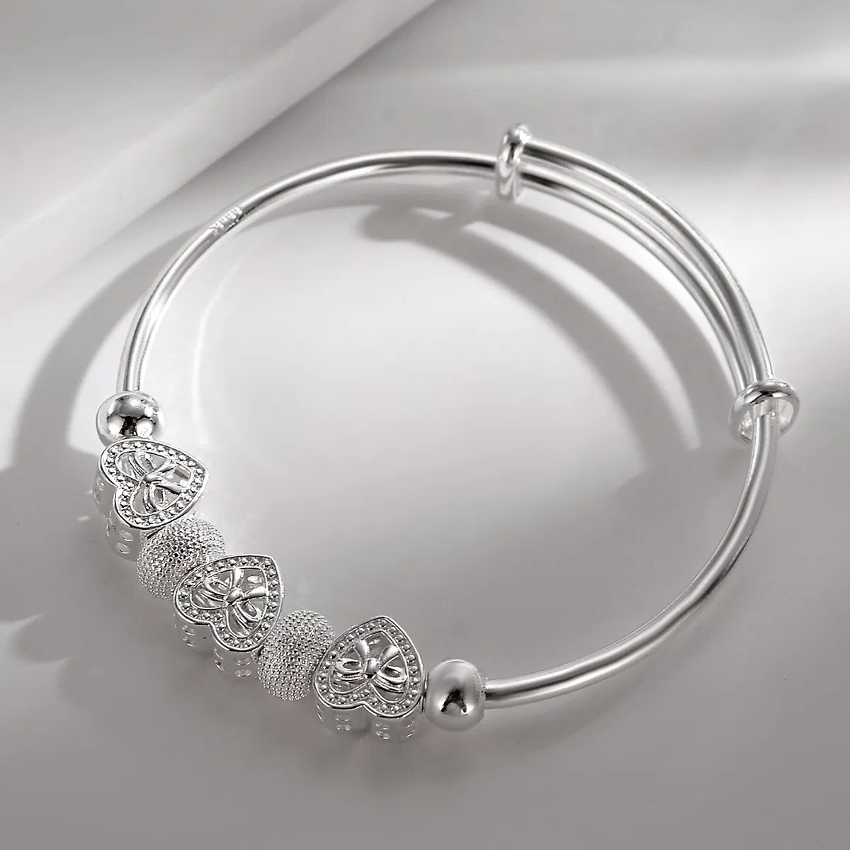 Fashion Classic Jewelry 925 Silver Plated Copper Love Bracelet - Grocery
