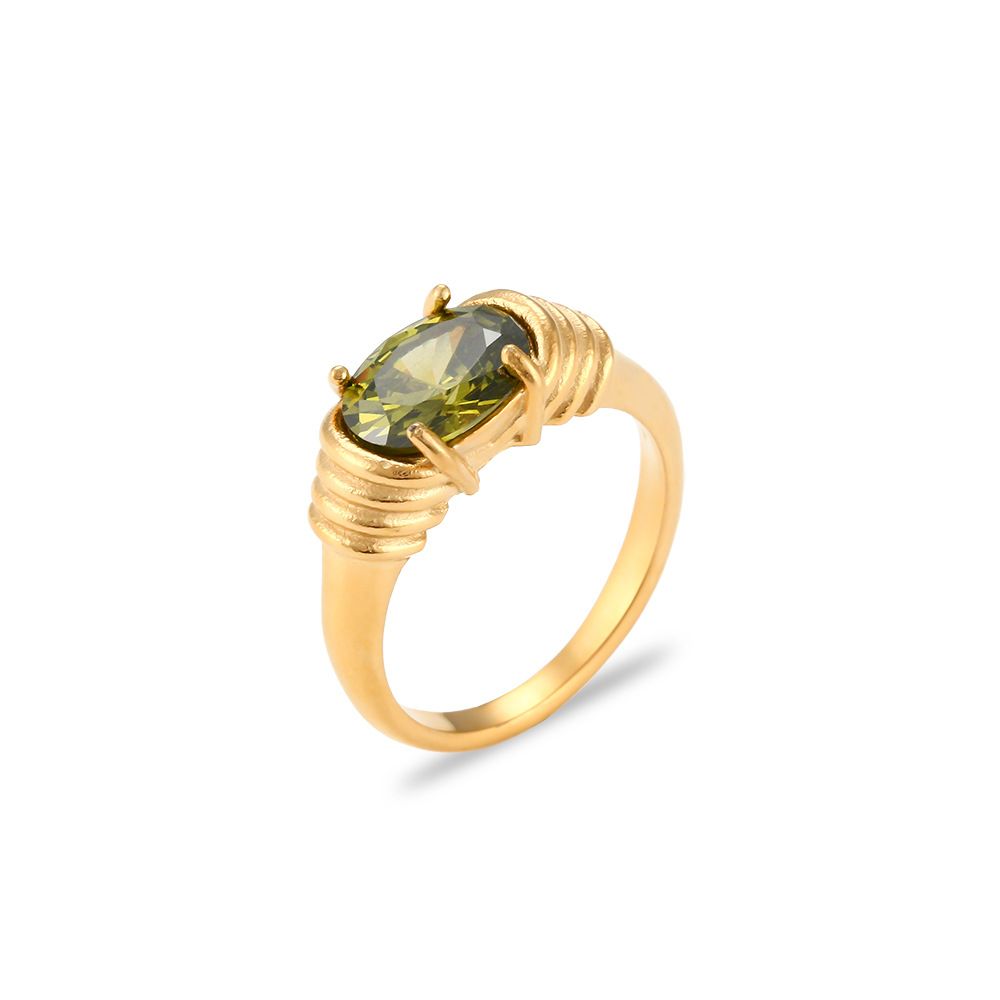 Women's Vintage Fashion Stainless Steel Ring - Grocery
