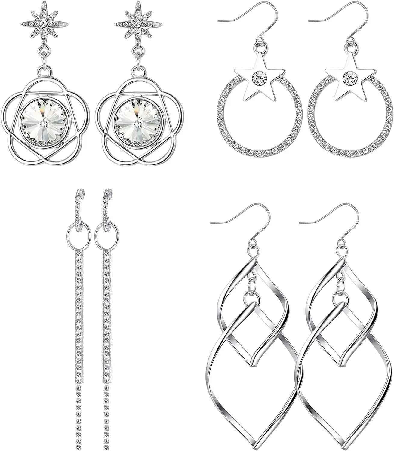 Dangle Earrings for Women Lightweight Statement Drop Earrings Set - Grocery