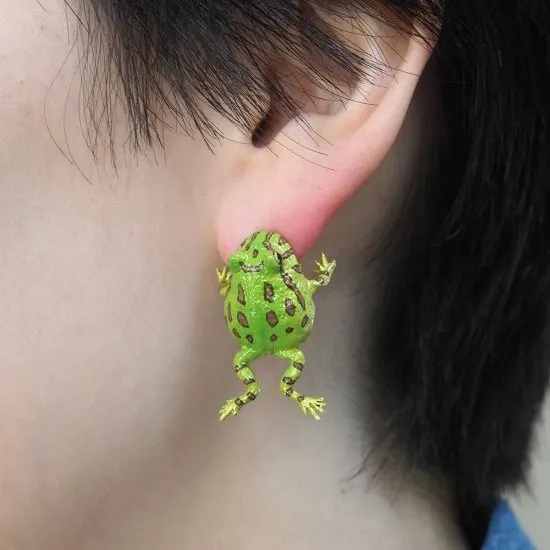 Small Animal Decoration Lovely Shape Style Earrings - Grocery