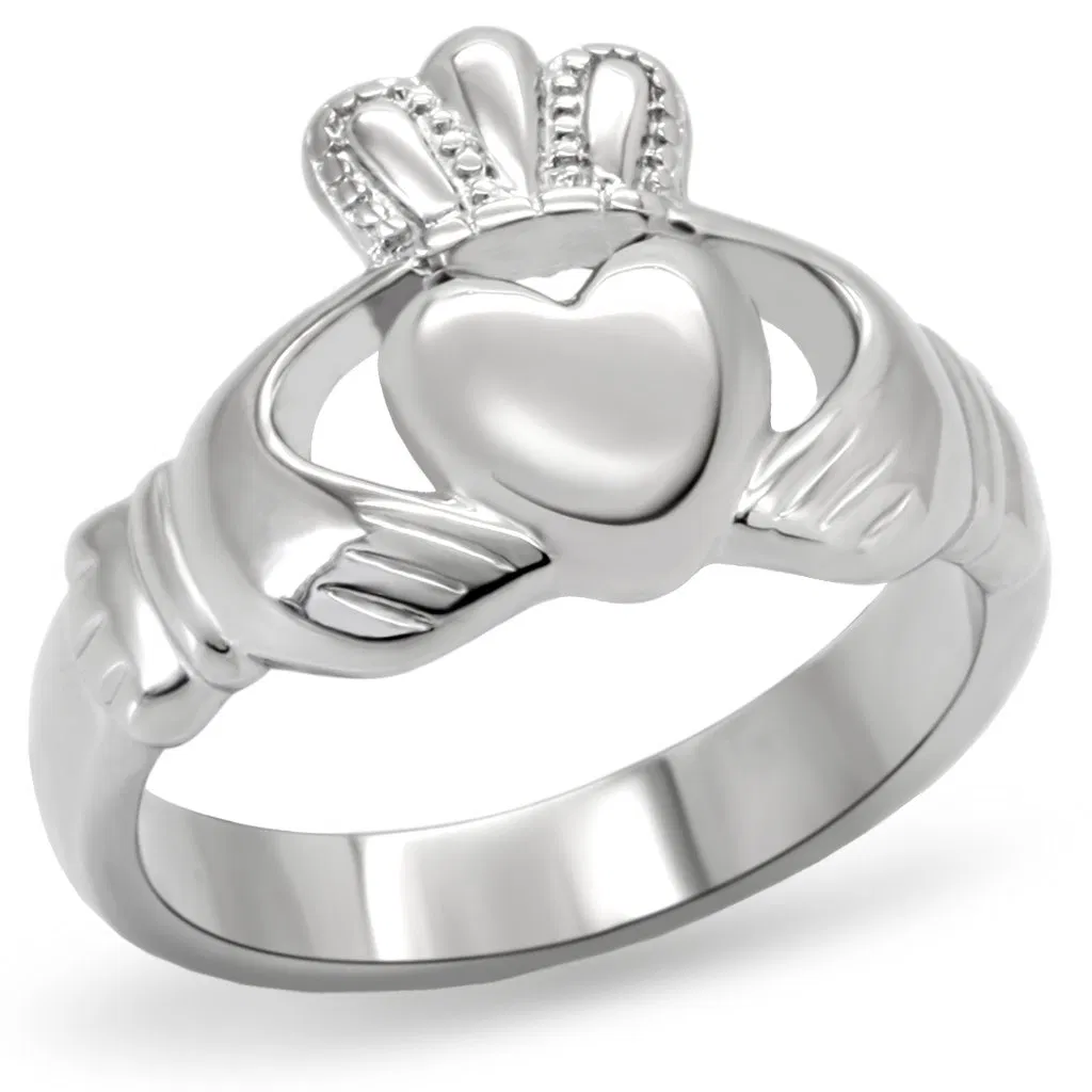 TK160 - High polished (no plating) Stainless Steel Ring with No Stone - Grocery