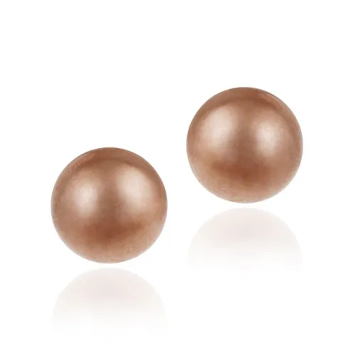 18K Rose Gold over Sterling Silver 8mm Ball Stud Earrings - Grocery