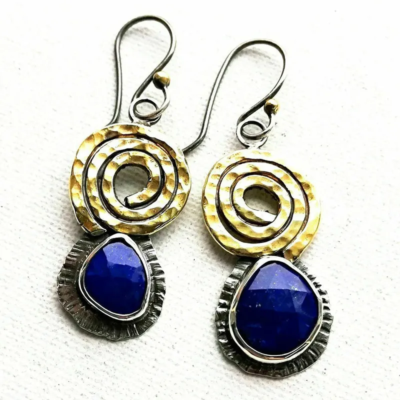 Antique Shimia Double Color Spiral Earrings - Grocery