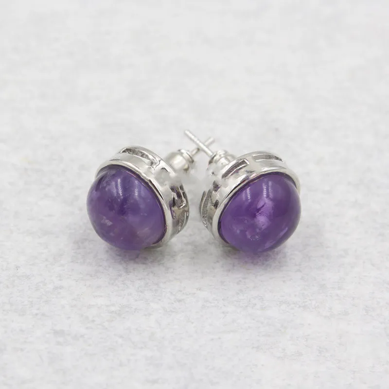 10mm Half Round Stud Earrings Simple Fashion - Grocery