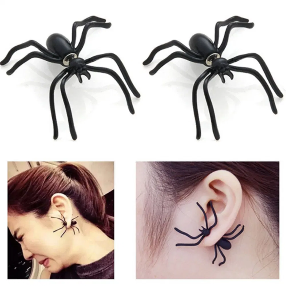 Halloween Spider Earrings for Unisex Fashion Black Earrings 1 pcs - Grocery