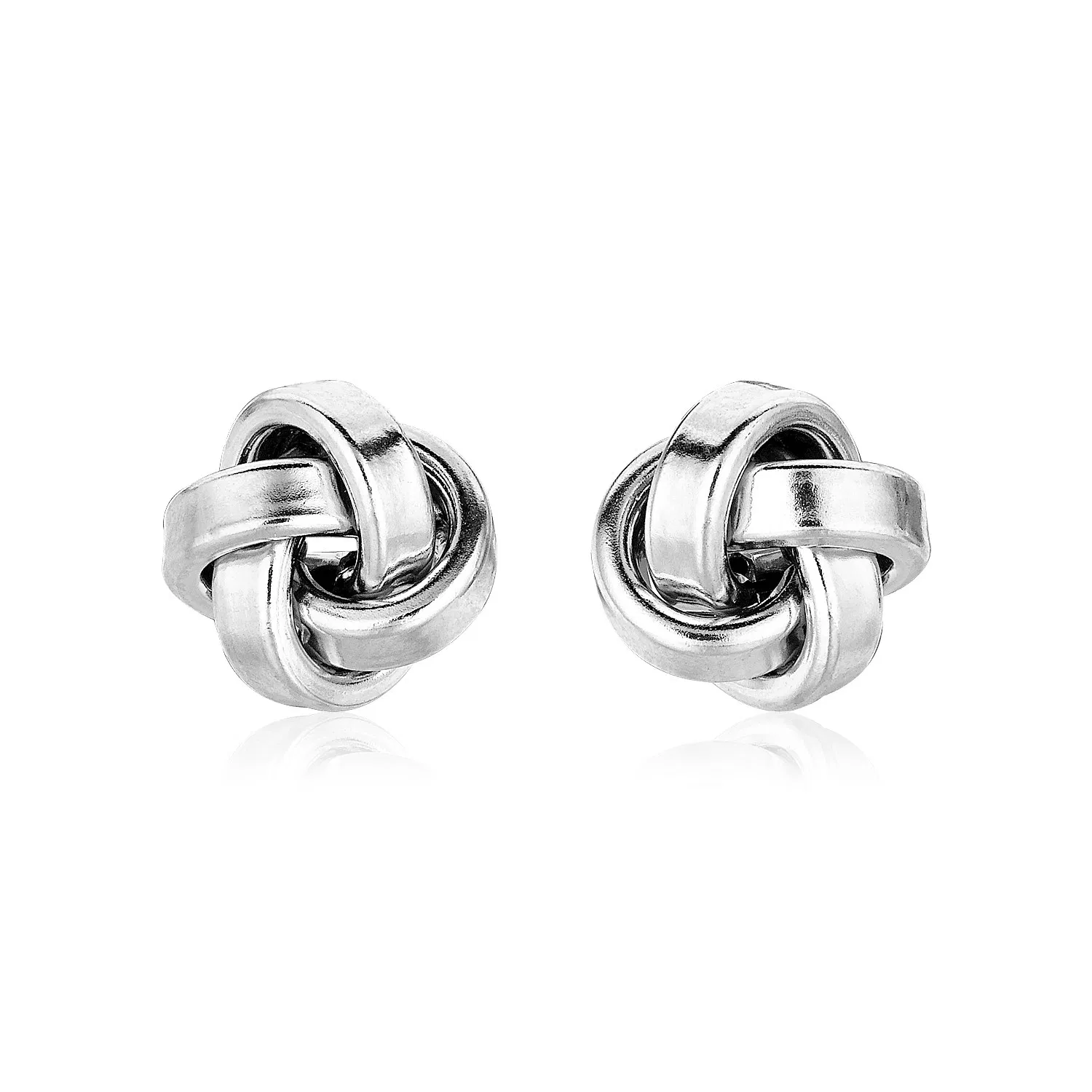 Sterling Silver Polished Love Knot Earrings(10mm) - Grocery