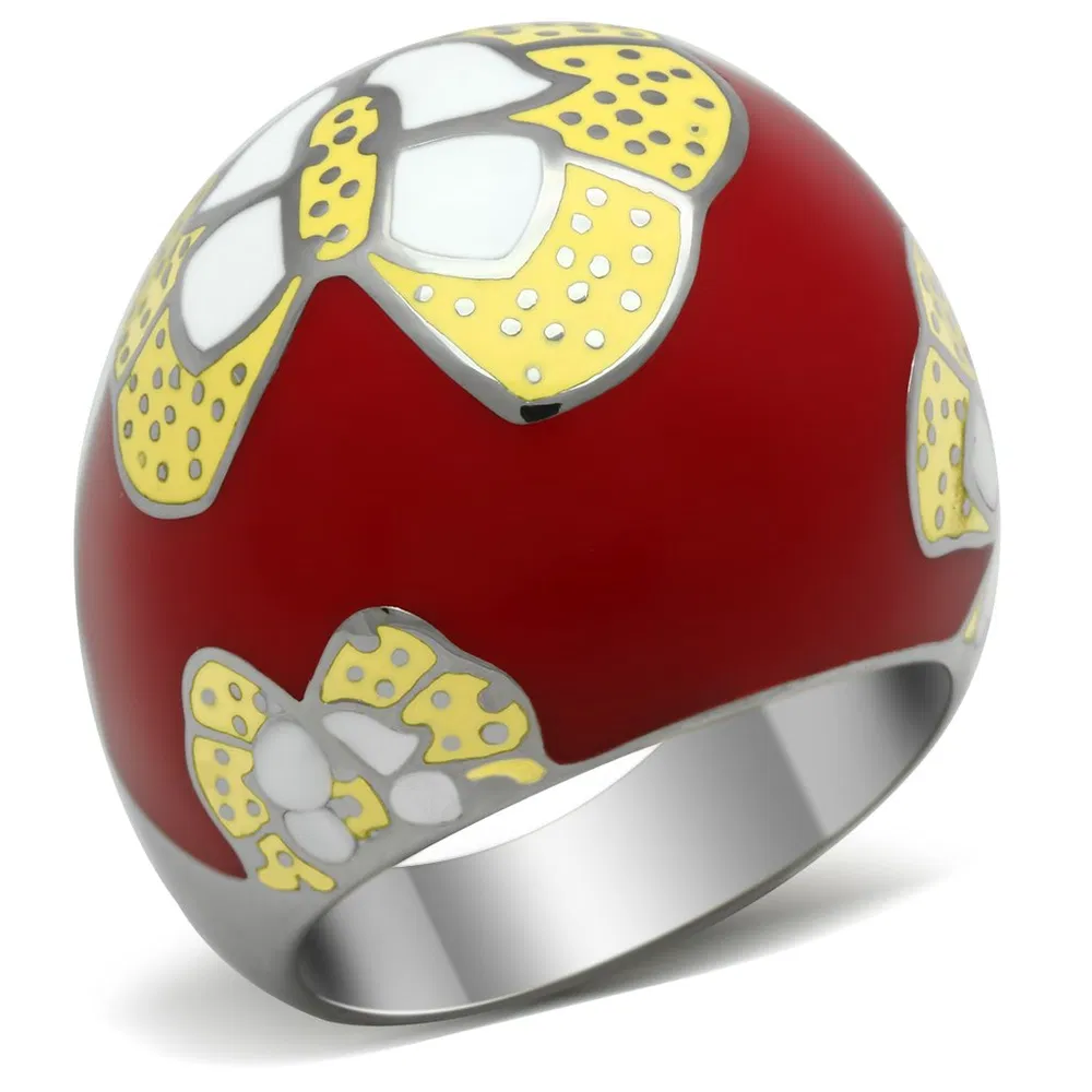 TK247 - High polished (no plating) Stainless Steel Ring with No Stone - Grocery