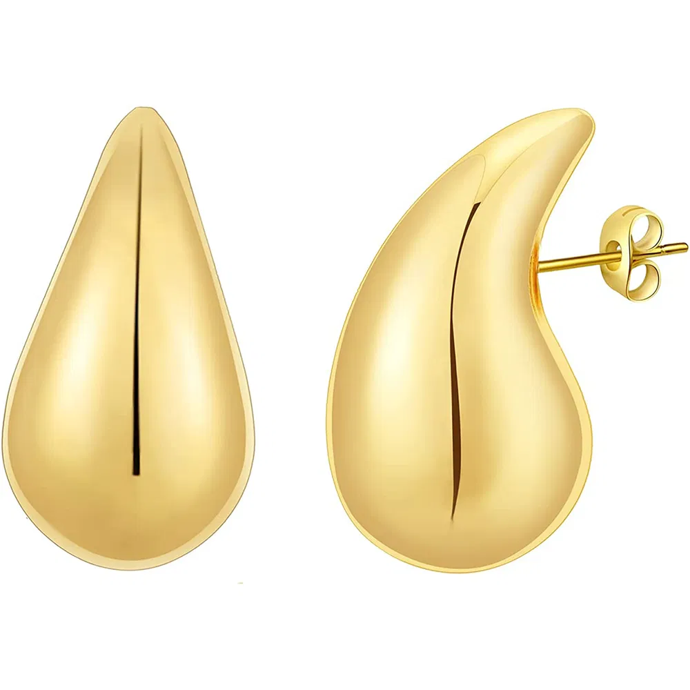 Gold Hoop Earrings for Women Gold Plated Earrings Fashion Jewelry - Grocery