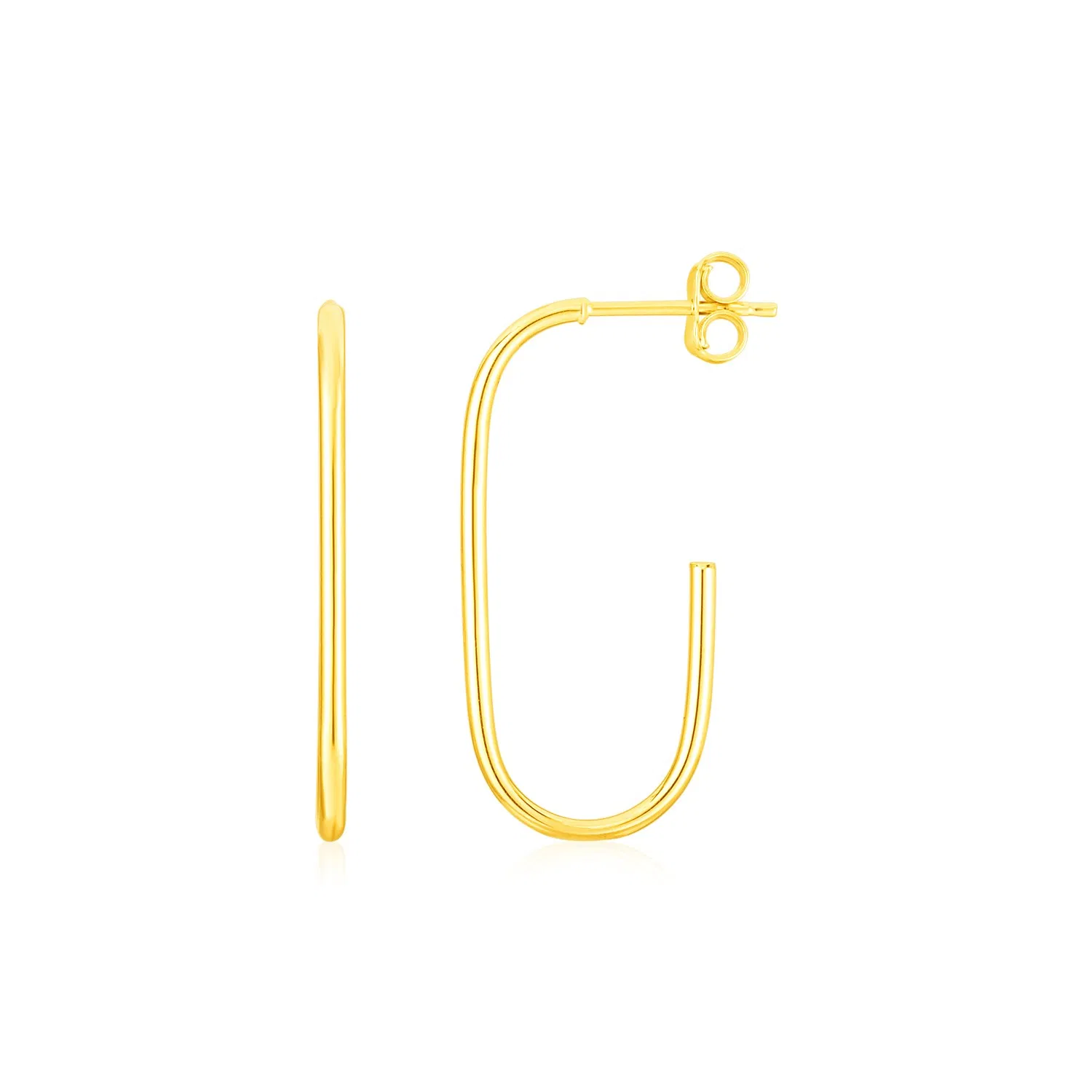 14K Yellow Gold J Hoop Earrings - Grocery