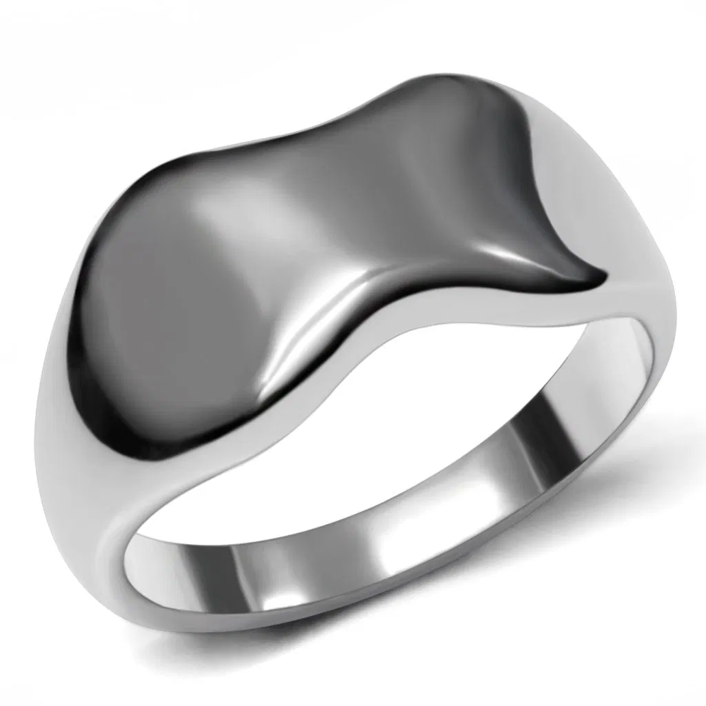 TK033 - High polished (no plating) Stainless Steel Ring with No Stone - Grocery