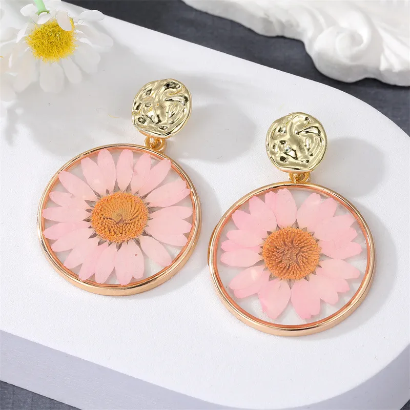 Versatile Transparent Dry Flower Earrings - Grocery