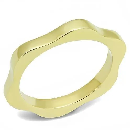 TK3033 - IP Gold(Ion Plating) Stainless Steel Ring with No Stone - Grocery