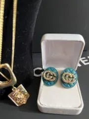 Nice Elegant Lux Round Blue Earrings - Grocery
