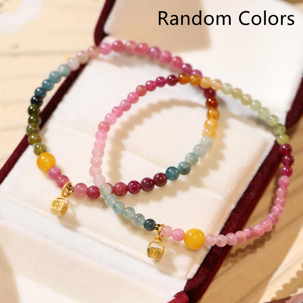 Single-loop Tourmaline Charm Bracelet With Nissin Charm - Grocery