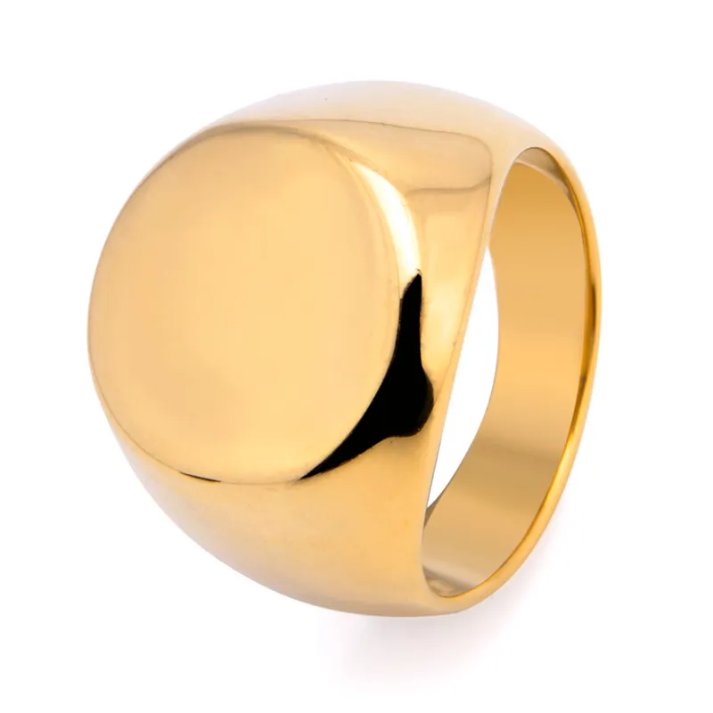 Extremely Simple Titanium Steel Round Solid Ring - Grocery