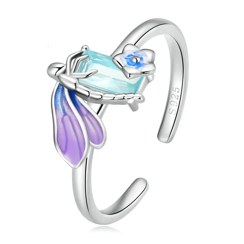 Women's Fashion Sterling Silver Dragonfly Ring - Grocery