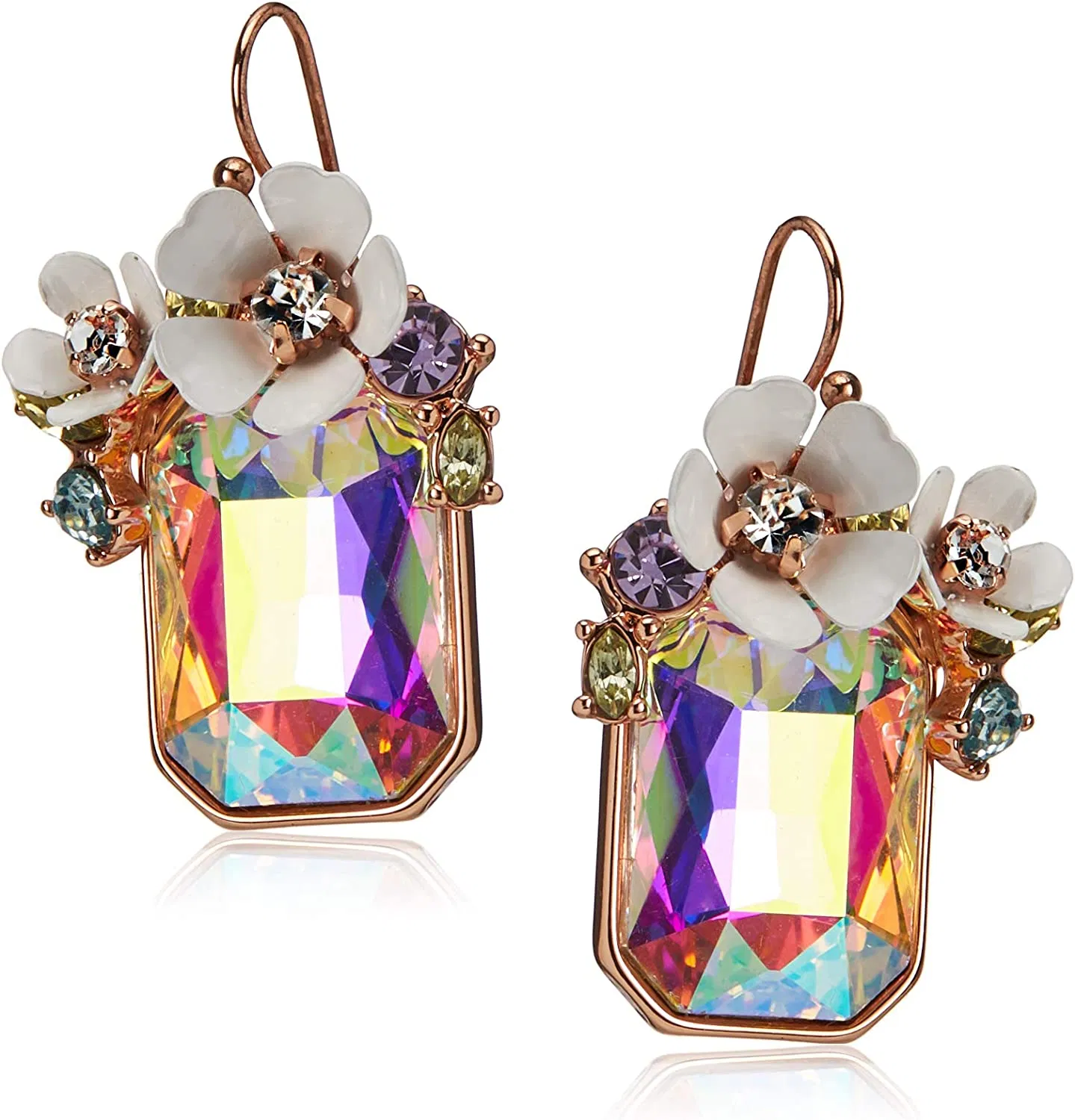 Flower Cluster Stone Drop Earrings - Grocery