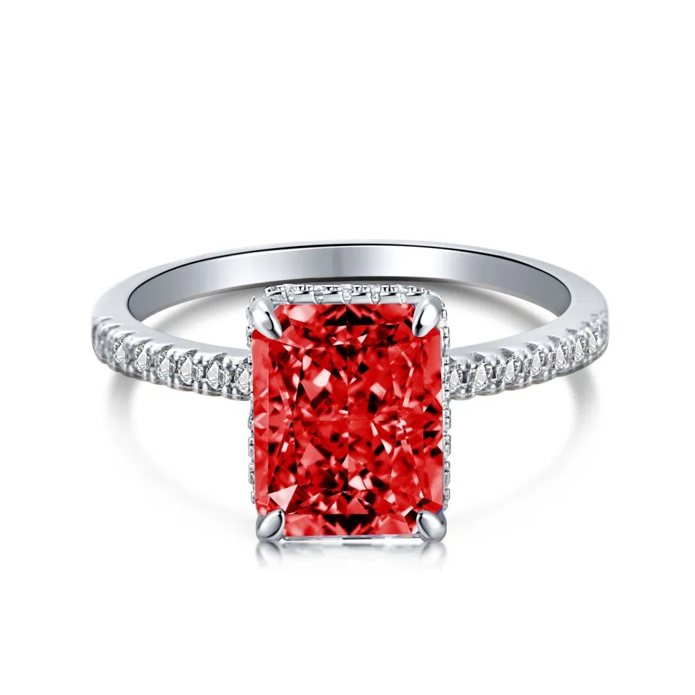 S925 Sterling Silver Ring Hand Set With High Carbon Diamonds - Grocery