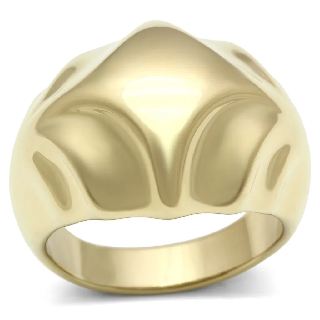 GL327 - IP Gold(Ion Plating) Brass Ring with No Stone - Grocery