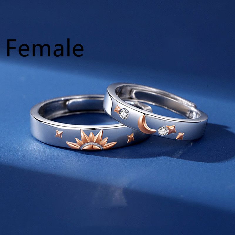 925 Sterling Silver Couple Rings For Women And Men - Grocery