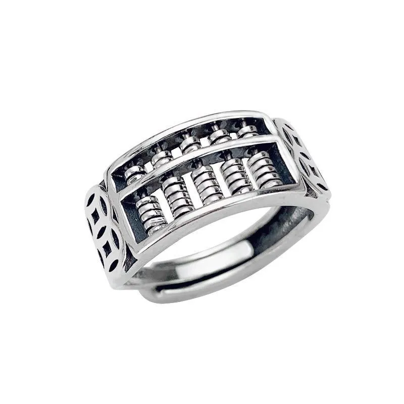 925 Sterling Silver Lucky Abacus Bead Ring - Grocery