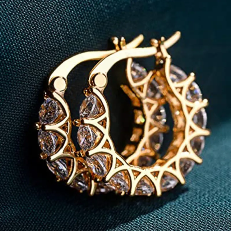 Exquisite Zircon Hoop Earrings - Grocery