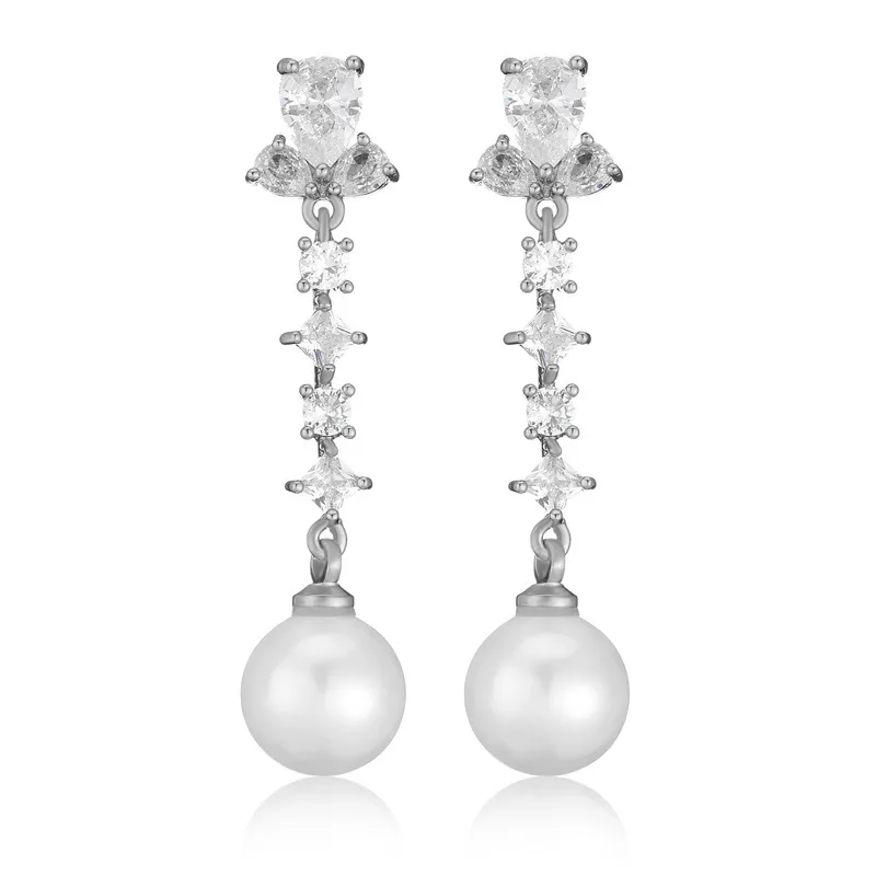 Women's Exquisite Sparkling Micro-inlaid Zircon Earrings - Grocery