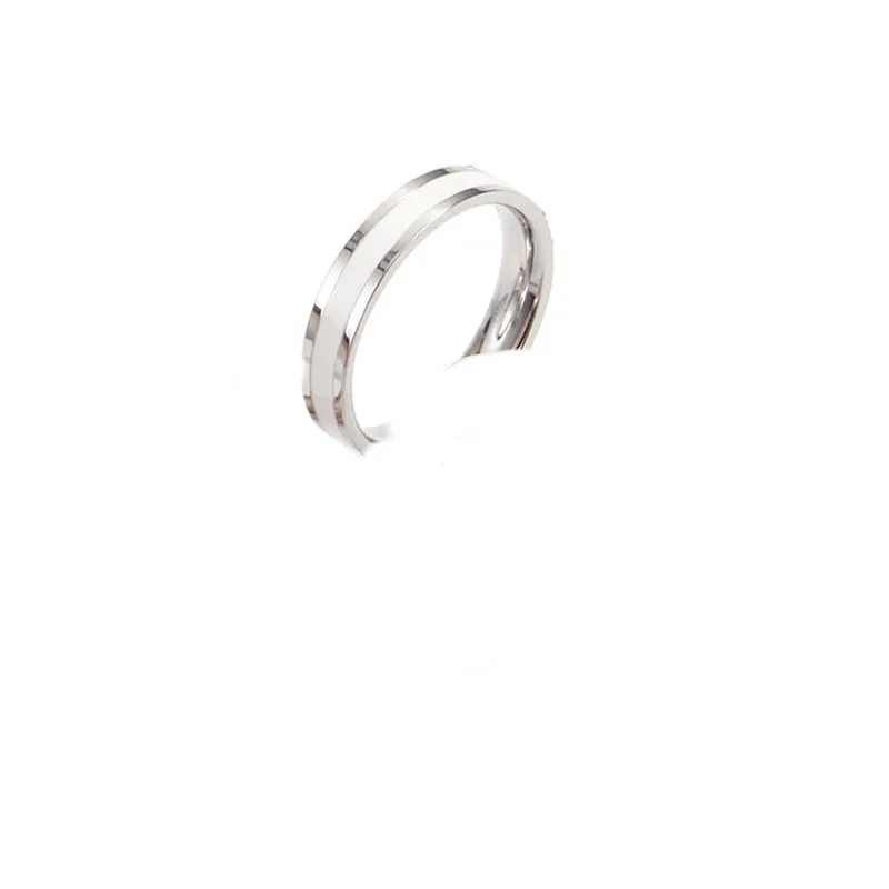 Simple Black And White Gel Drop Ring Couple - Grocery