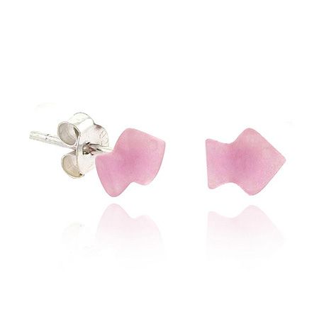 Sterling Silver Pink Arrow Children's Stud Earrings - Grocery