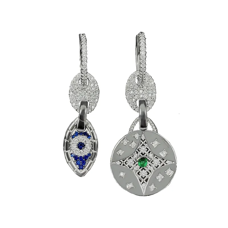Women's Pig Nose Asymmetric Hoop Earrings - Grocery