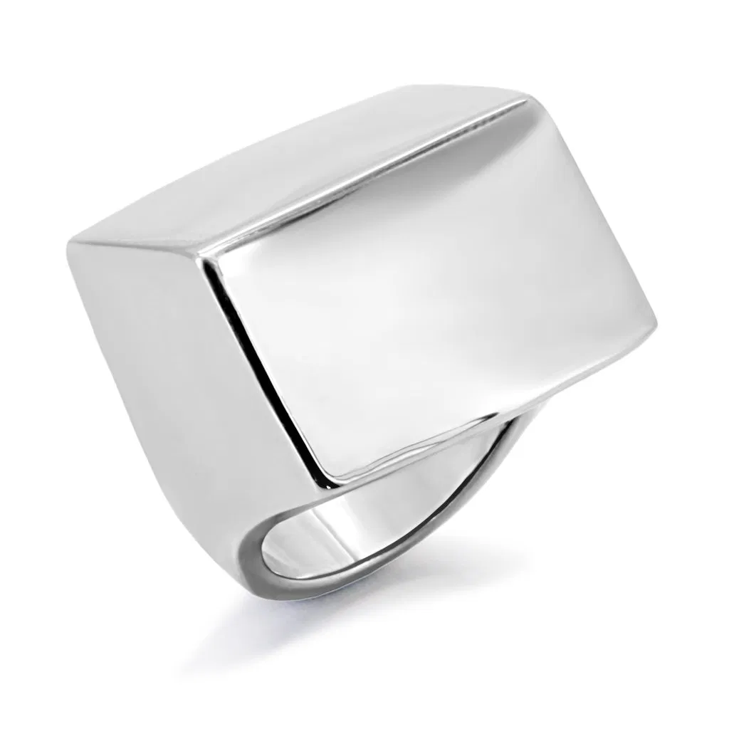 TK134 - High polished (no plating) Stainless Steel Ring with No Stone - Grocery
