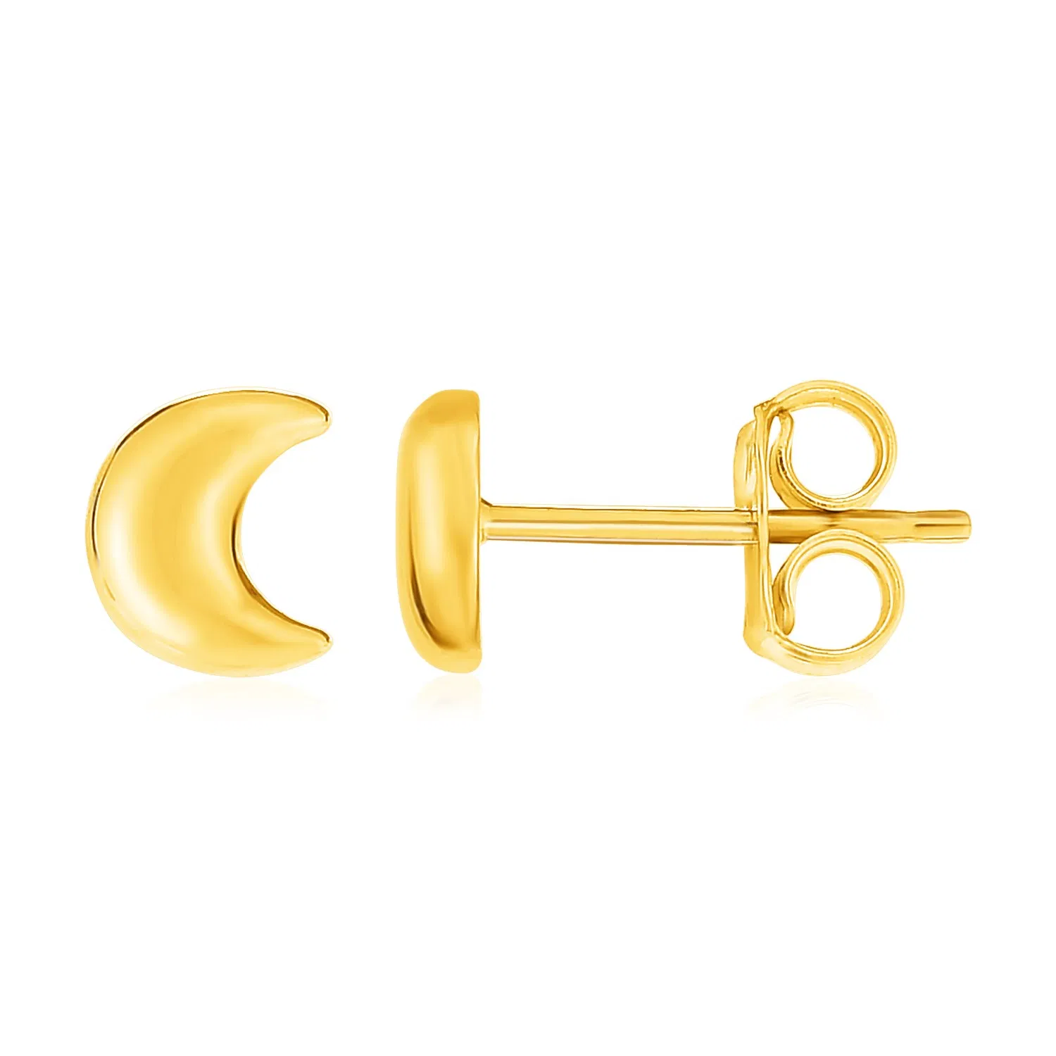 14k Yellow Gold Post Earrings with Moons - Grocery