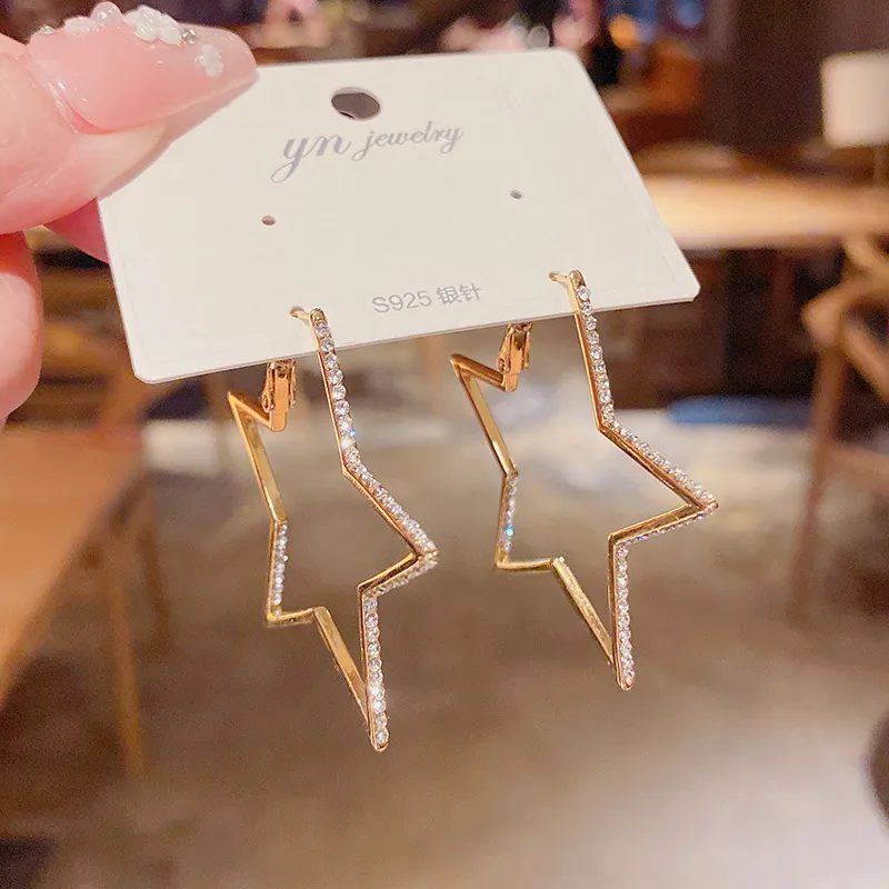Women's Full Diamond Geometric Circle Earrings - Grocery