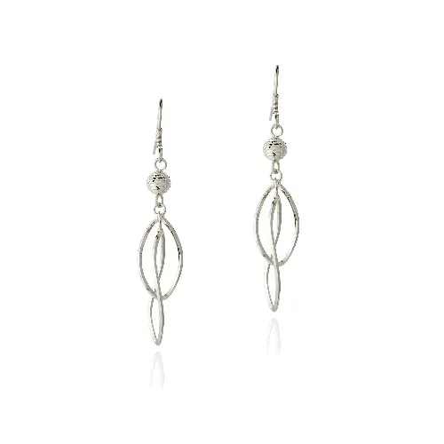 Sterling Silver Twisted Spiral Dangle Earrings - Grocery