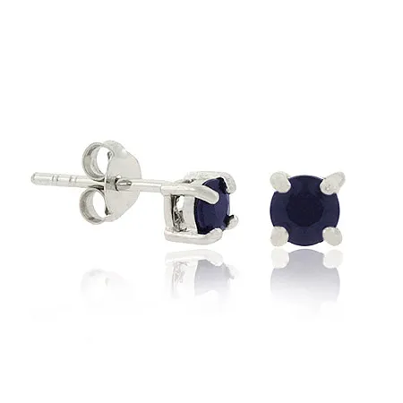 Sterling Silver Sapphire Mini Stud Earrings - Grocery