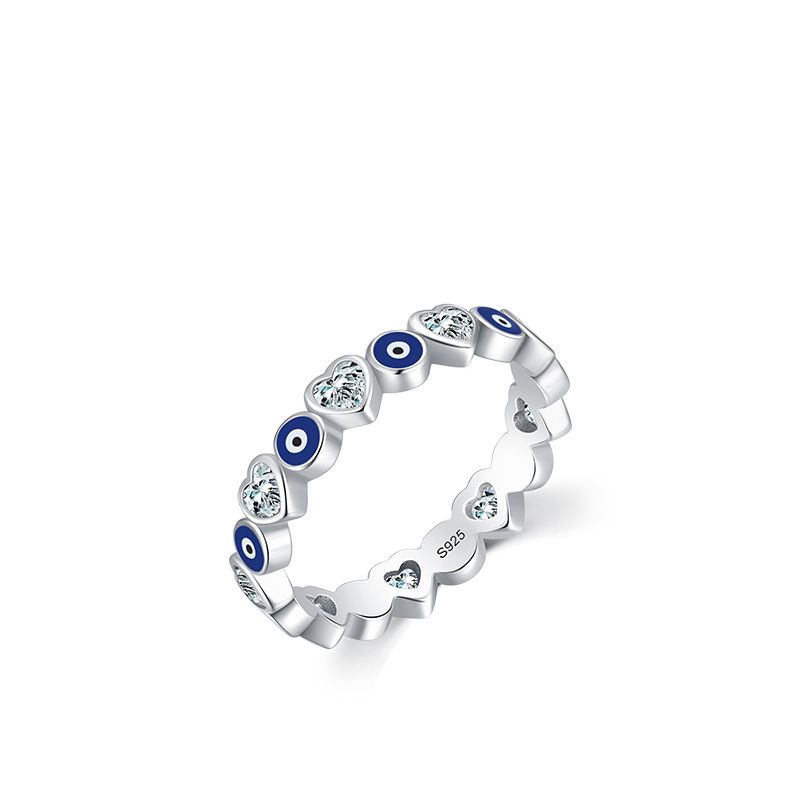 S925 Sterling Silver Heart Zircon Ring - Grocery