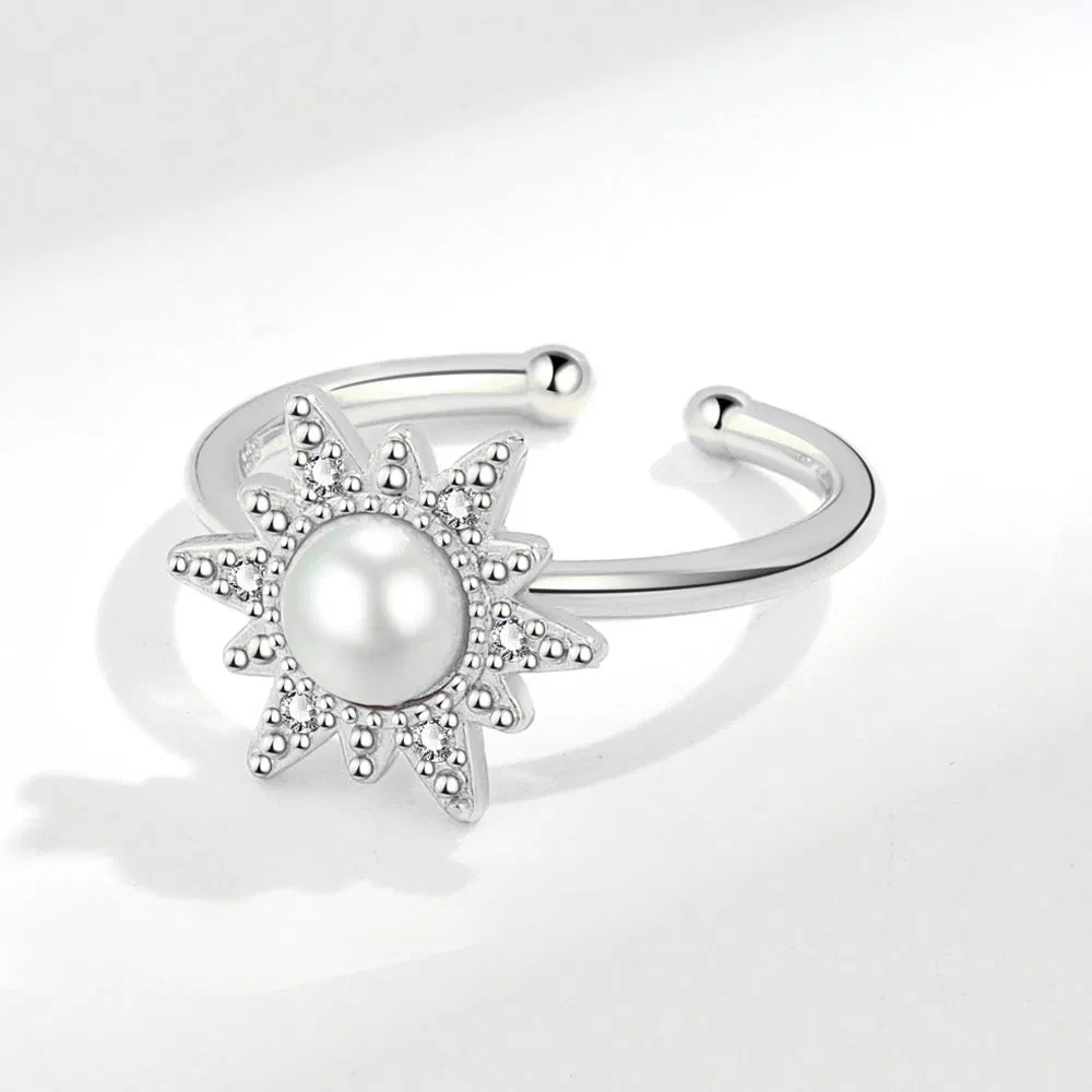 Rotatable Ring SUNFLOWER Personality Pearl - Grocery