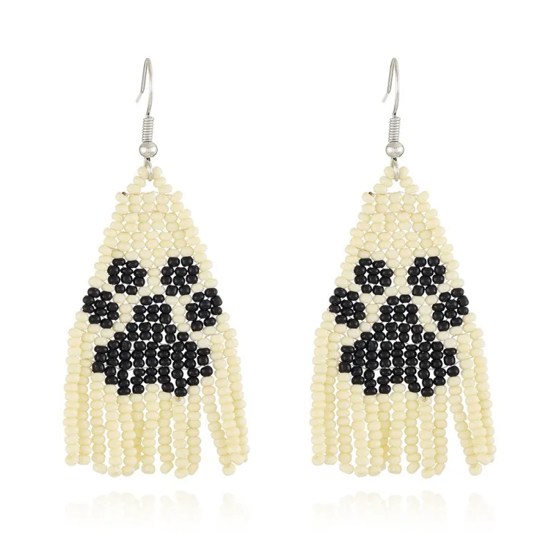 Animal Cat Hand-woven Rice Bead Ear Jewelry Female - Grocery