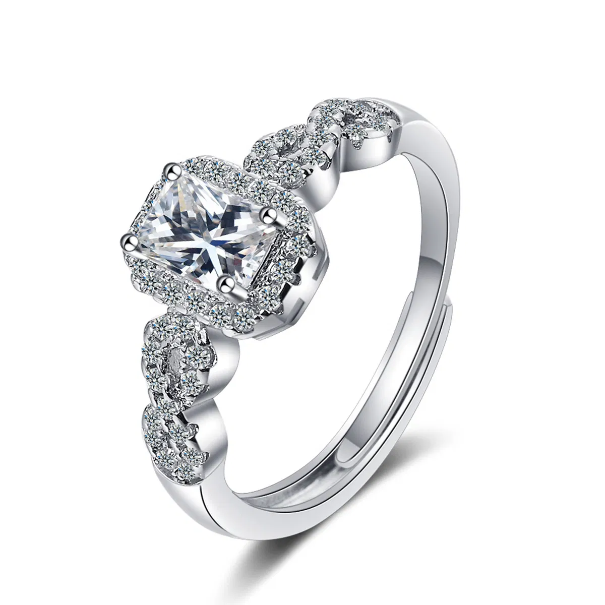 Women's Zirconia Cushion Ring Anniversary Promise Ring - Grocery
