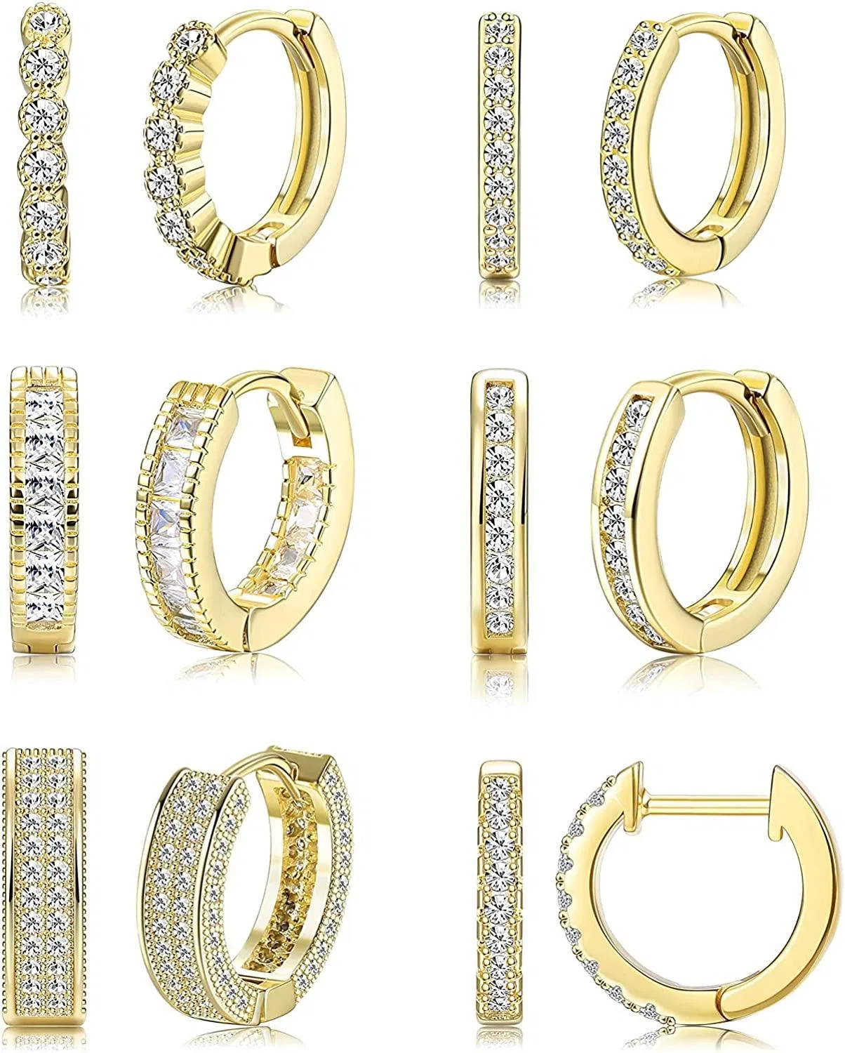 Huggie Earrings 18K Huggie Hoop Earrings for Women Small Hoop Earrings for Women - Grocery