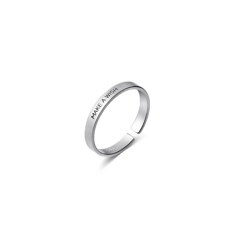Wishing English Ring Female Lucky Letters - Grocery