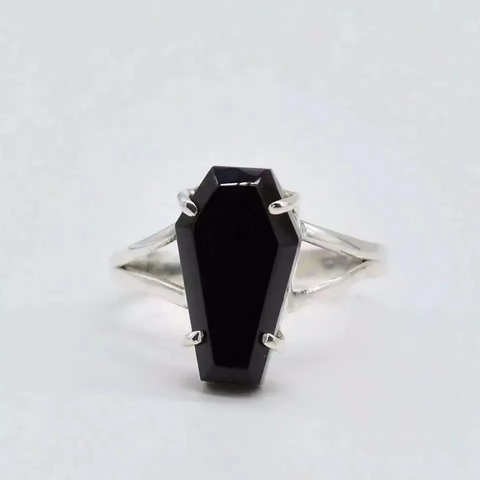 Ring Creative Style Inlaid Black Zirconium Hand Jewelry - Grocery