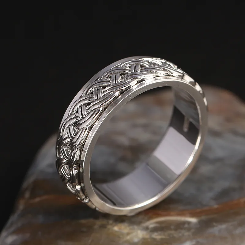 Men's Sterling Silver Rotary Ring - Grocery
