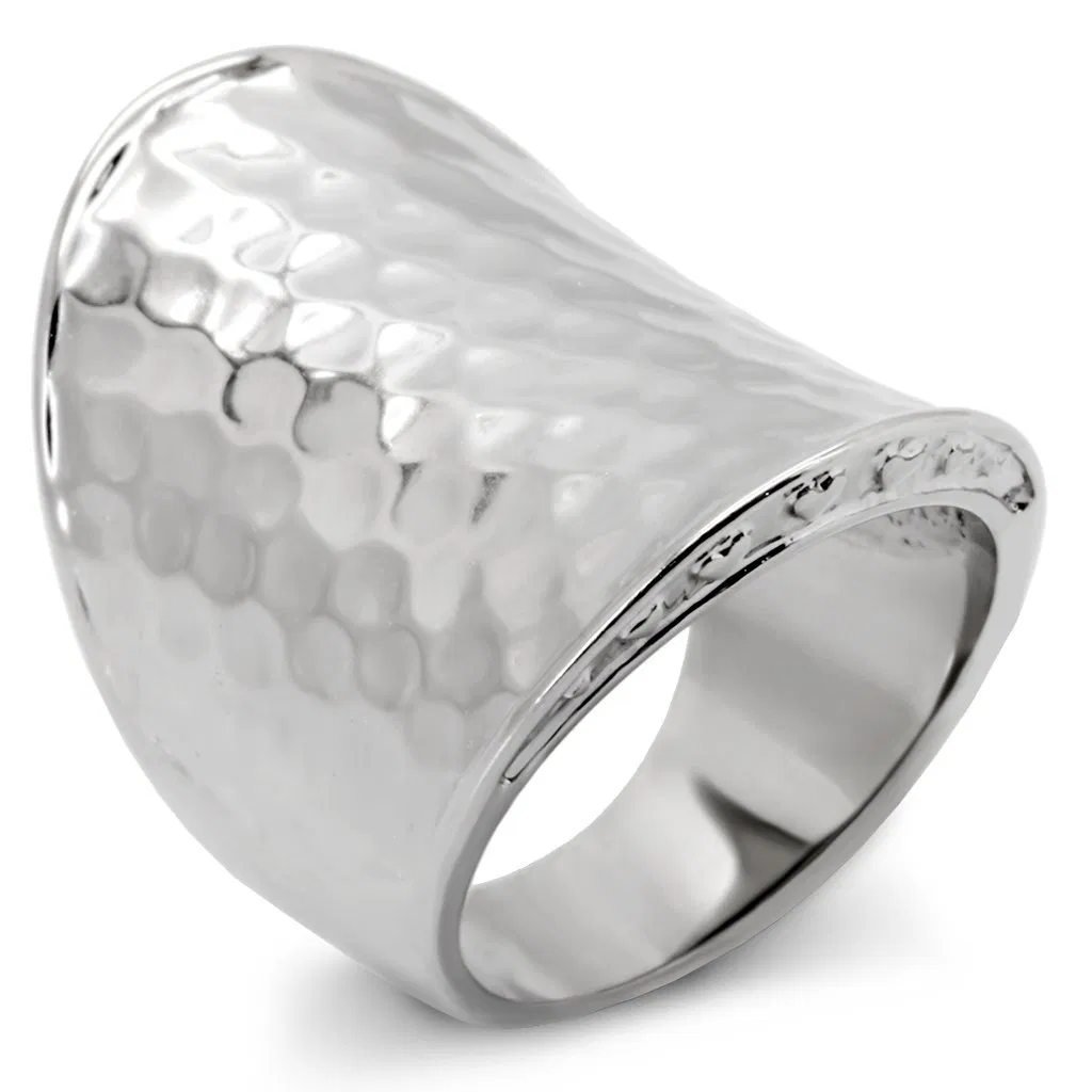 TK140 - High polished (no plating) Stainless Steel Ring with No Stone - Grocery