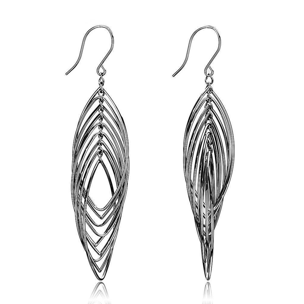TK3500 - High polished (no plating) Stainless Steel Earrings with No Stone - Grocery