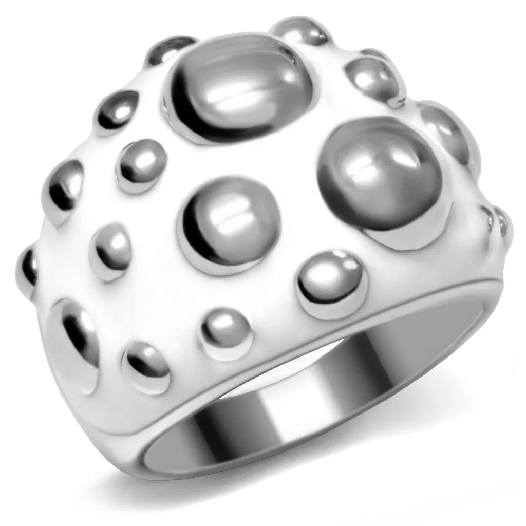 TK042 - High polished (no plating) Stainless Steel Ring with No Stone - Grocery