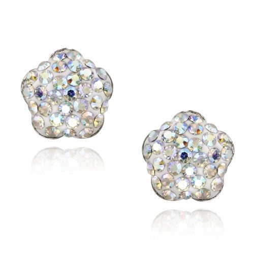 Sterling Silver Aurora Borealis Fireball Star Stud Earrings - Grocery