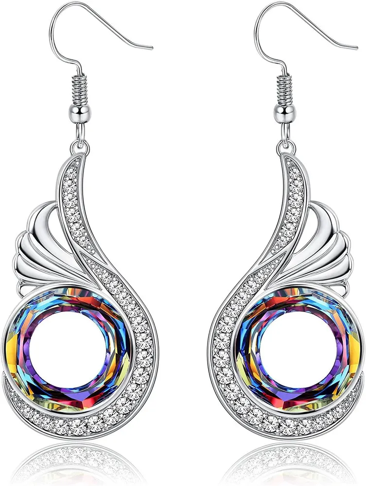 Gifts for Women Earrings for Women Crystals Nirvana of Phoenix Dangle Earrings Birthday Gift with Box Symbol of Luck and Renewal - Grocery
